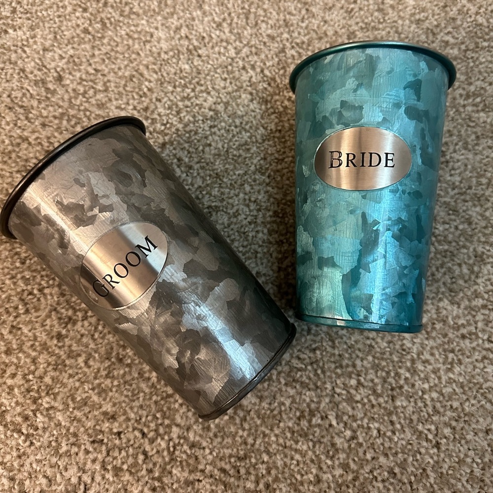 💥BRAND NEW💥 Bride and Groom Metal Cups